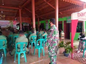 Anggota TMMD Bojonegoro Sosialisasi Kepada Anggota Linmas Ngrancang